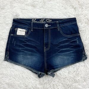 Vanilla Star Dark Wash High Waisted Jean Shorts Size 9